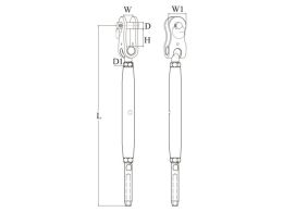 Wantenspanner Toggle/Terminal M6 Ø3mm