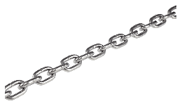 º Anker-Kette DIN766 Edelstahl 8mm per m (MBM=10lfm)