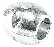Wellen-Anode Kugelform Aluminium 45mm