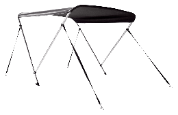 Biminitop deluxe 2 arch 152x110-130x117cm black
