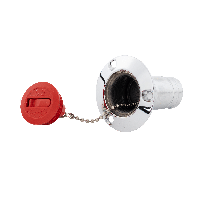 Einfüllstutzen Messing verchromt 50mm Diesel rot