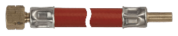 Gasslang 100cm ¼ l bi x 8mm glad