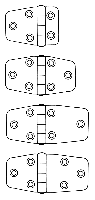 Scharnier Edelstahl 54.5x38.5x2mm