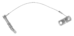 Dropnose pin ss with cable and plate